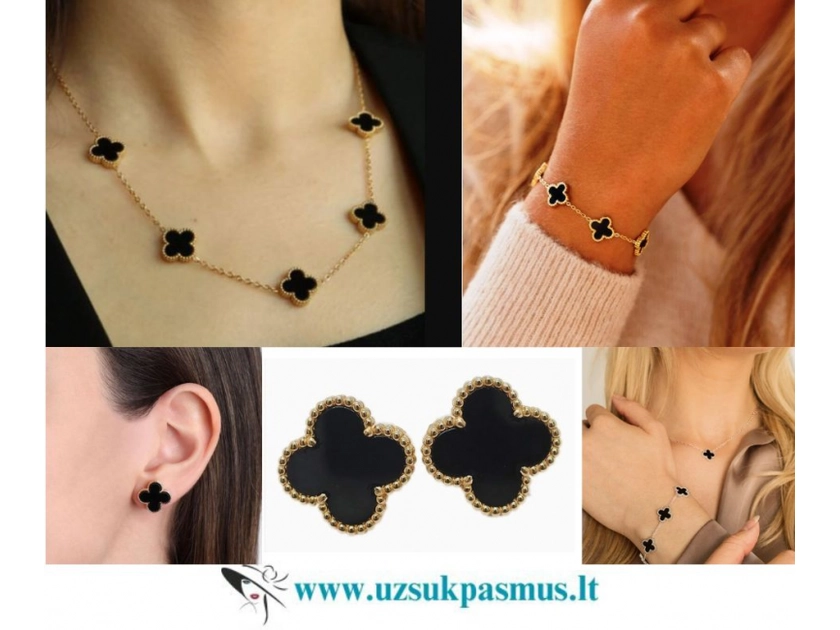 Stylingas su keturlapiu dobilu – sėkmės simbolis