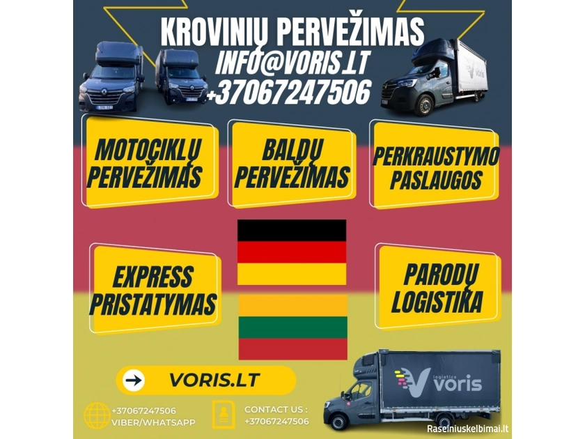 Patikimi krovinių pervežimai Vokietija-Lietuva