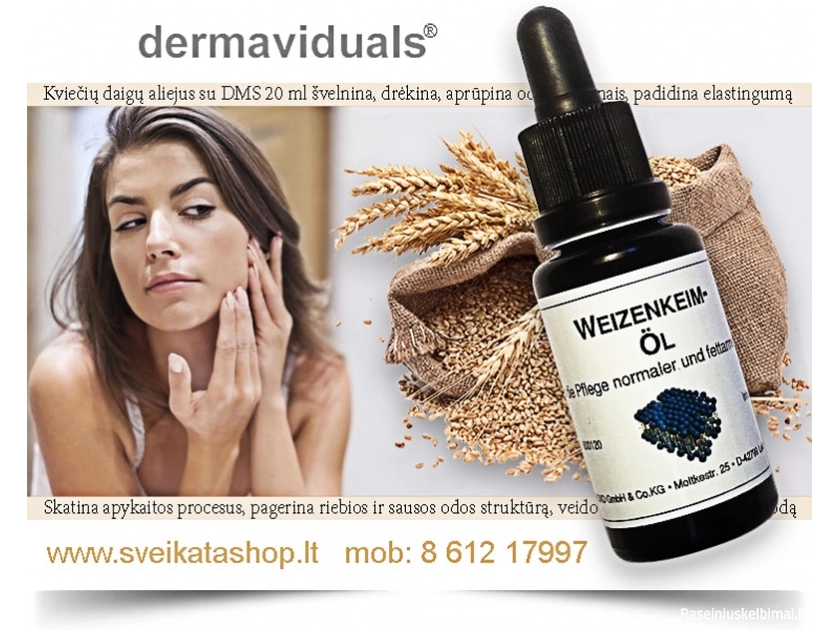 Atgaivink odą su Kviečių daigų aliejumi DMS Dermaviduals®