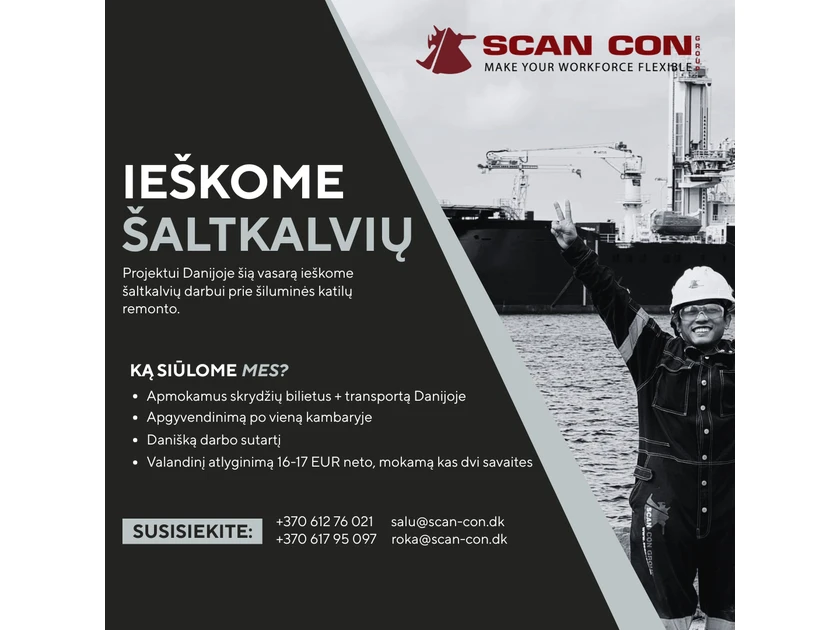 Šaltkalviai! Darbas Danijoje su apgyvendinimu||Katilų remontas Danijoje – 16€/val. grynai||3 m. patirties? Jūsų laukia Danija
