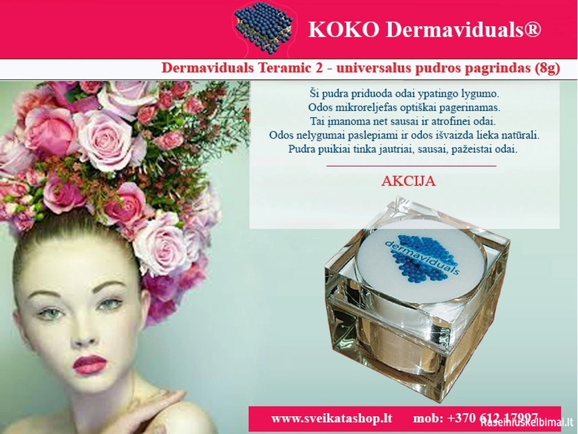Dermaviduals® pudra – natūralus lygumas jautriai odai
