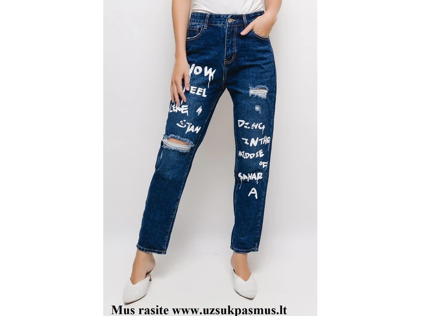 Stilingi Hello Miss MOM džinsai aukštai juosmeniui