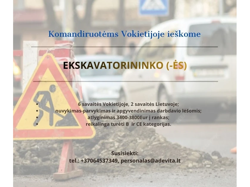 Dirbk Vokietijoje, uždirbk 3400-3800€