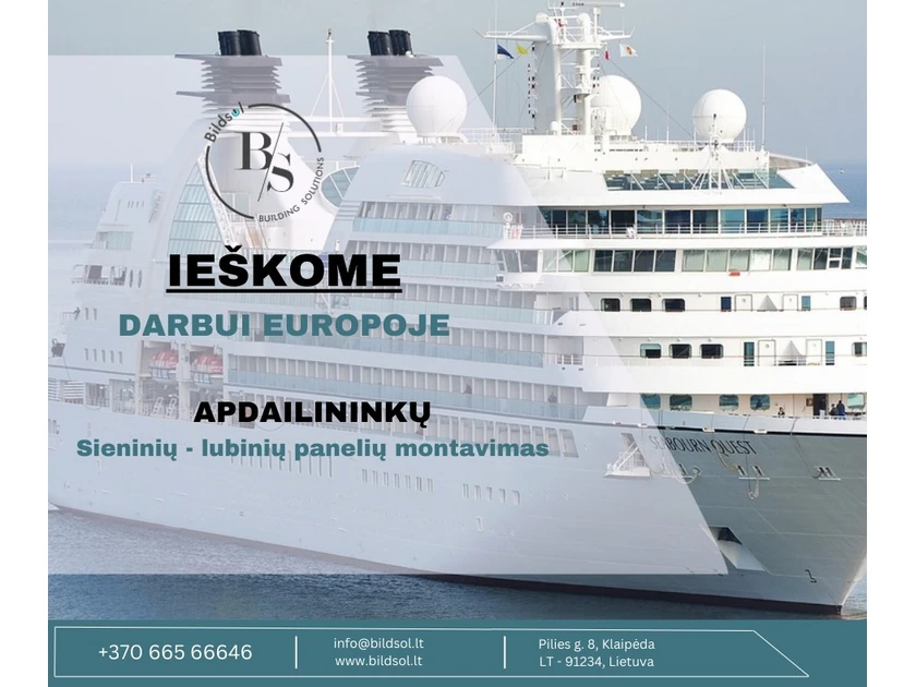Dirbk apdailininku Europoje – 3200€ į rankas!
