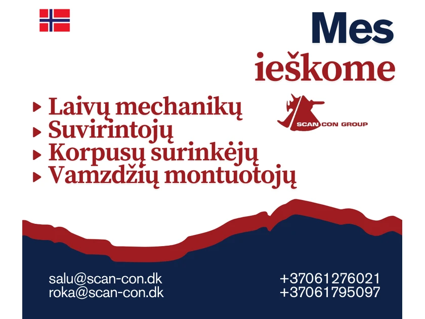 Suvirintojai ir mechanikai – dirbkite Norvegijoje su patraukliais sąlygomis!