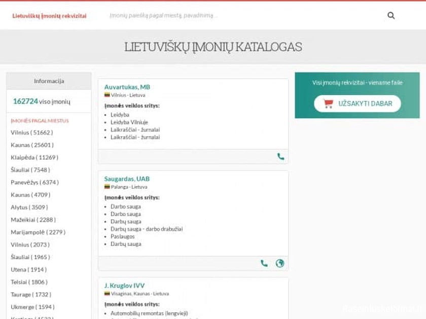 Įmonių duomenys vienoje vietoje – greita paieška