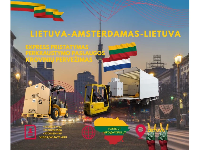 Greitas krovinys iš Lietuvos į Amsterdamą per parą!