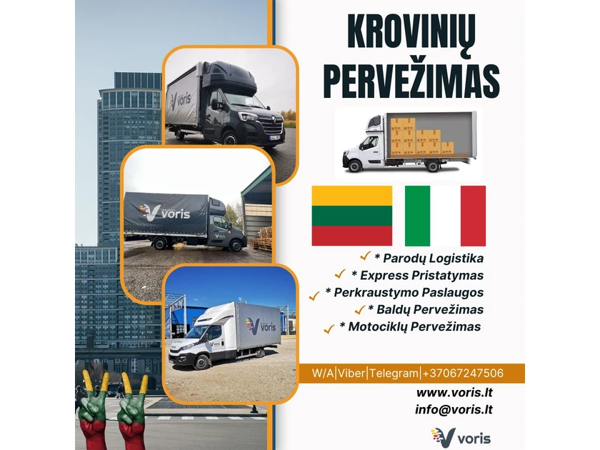 Greitai ir saugiai parvešime krovinius iš Italijos