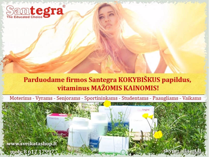 SANTEGRA maisto papildai – pigiau, kokybiškiau, natūraliau