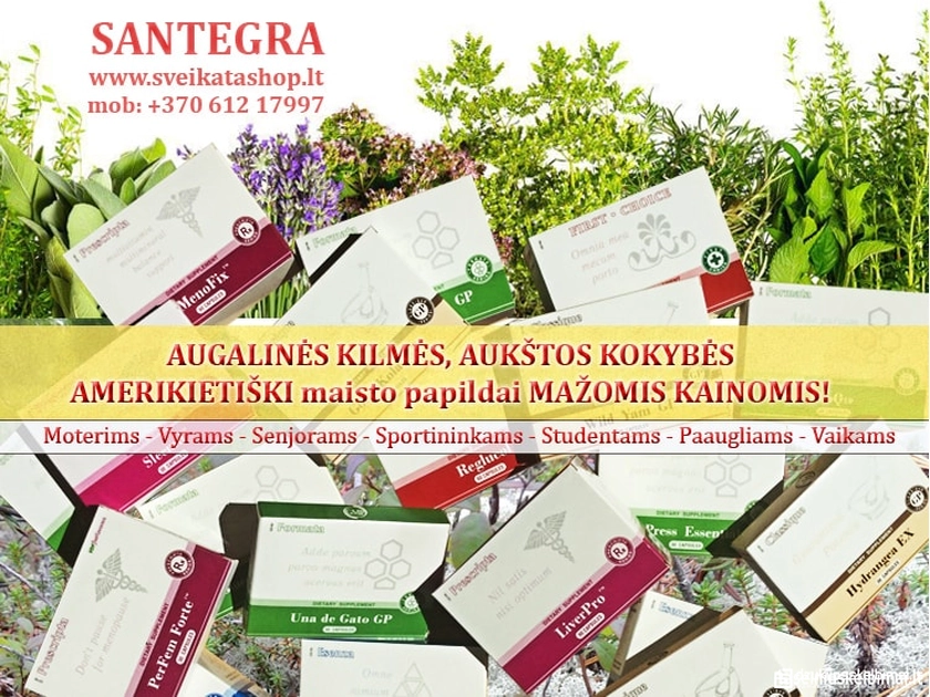 SANTEGRA papildai – natūralus sveikatos šaltinis!
