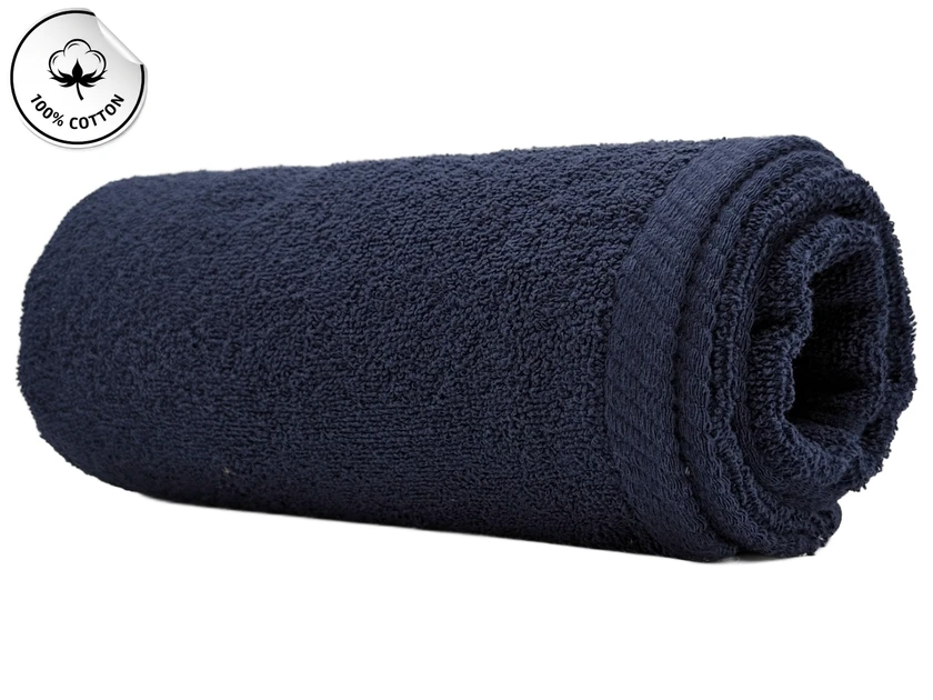 Tamsiai mėlynas rankšluostis, kuris visada atrodo šviežias ir minkštas.||Paslėpkite dėmes ir mėgaukitės minkščiu rankšluosčiu kasdien.||Puikus rankšluostis virtuvei – greit džiūsta, neįgamina kvapo.||Išlikite švarūs su minkštais ir ilgai tarnaujančiais rankšluosčiais.