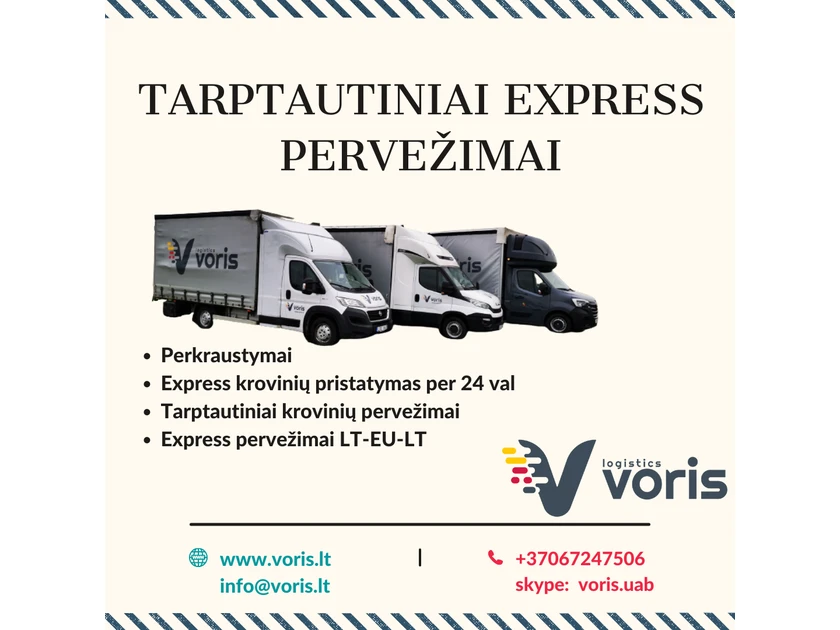 Greitas krovinys Lietuvoje ir Europoje per dieną
