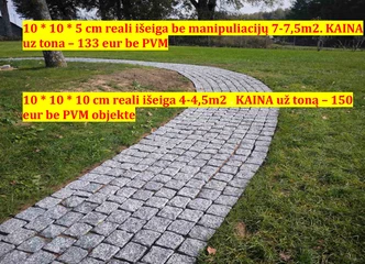 Išskirtinės granito ir diabazo plytelės tiesiai iš Ukrainos