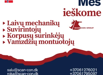 Peržiūrėti skelbimą - Ieškomi specialistai laivų remonto sektoriuje