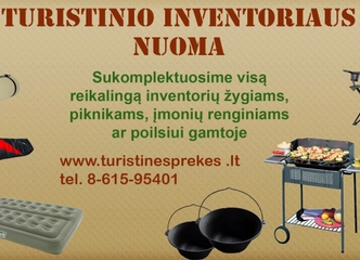 Peržiūrėti skelbimą - Turistinio inventoriaus nuoma www.turistinesp