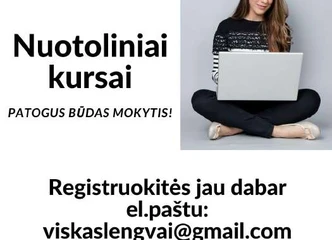 Peržiūrėti skelbimą - Įvairūs nuotoliniai kursai