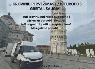 Patikimas pervežimas į visas Europos šalis