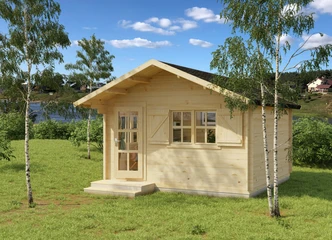 Peržiūrėti skelbimą - Medinis namelis 4.5x4.5 m 