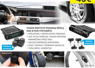 Peržiūrėti skelbimą - TPMS PADANGŲ SLĖGIO MATUOKLIAI, būk pasiru